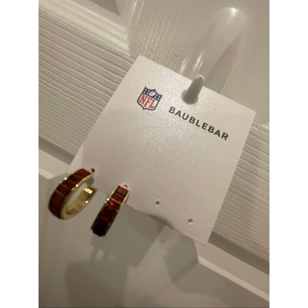 San Francisco 49’s NFL Baublebar red gold earrings NWT